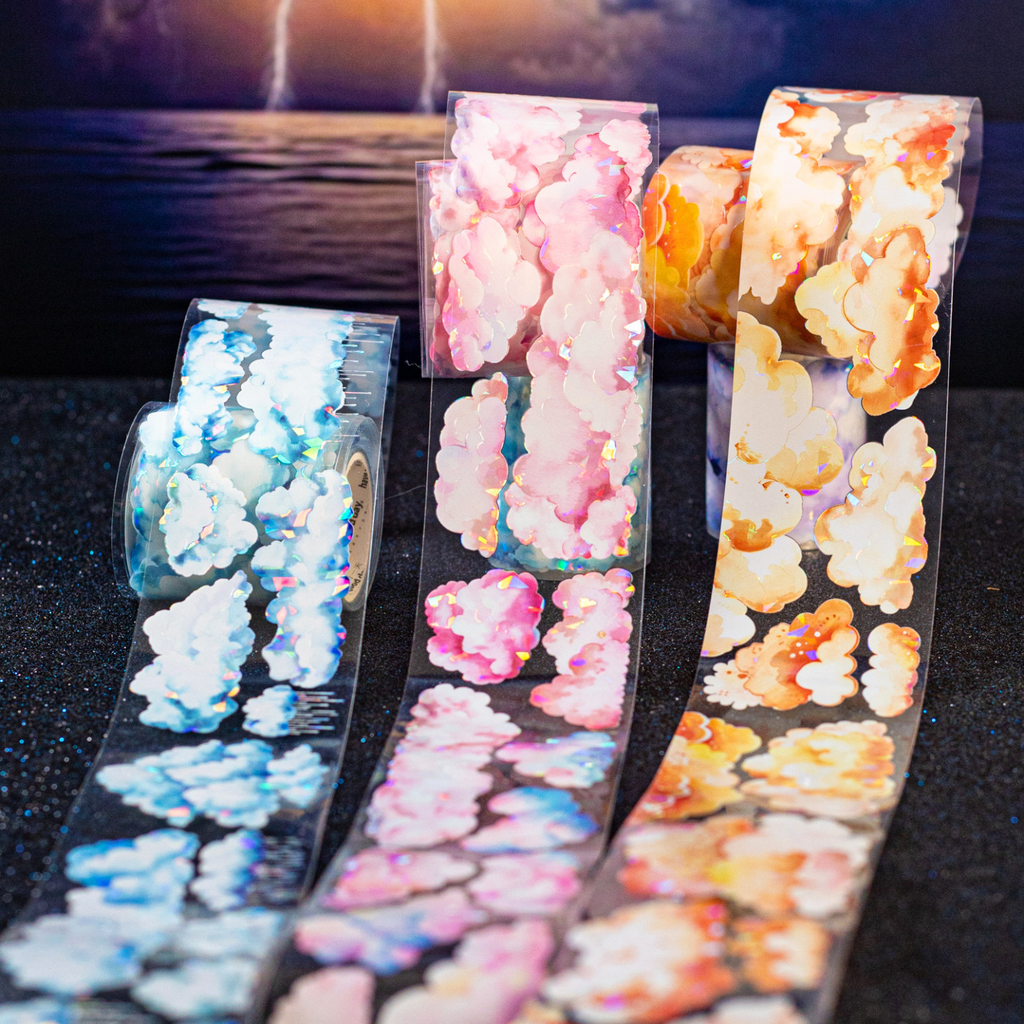 50mm * 2M pet shell light cloud tape