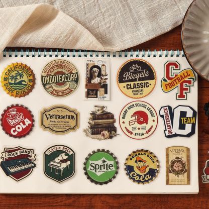 20Pcs Vintage Label PET Stickers