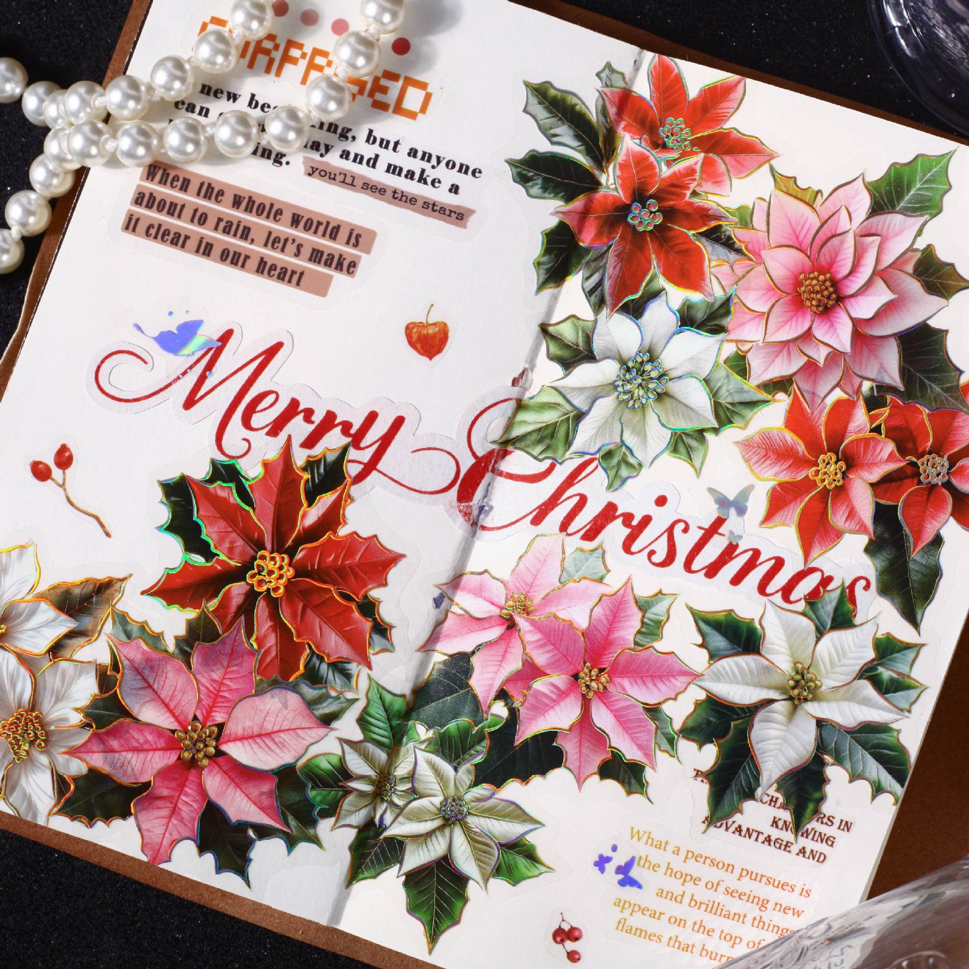 20Pcs Floral PET Stickers