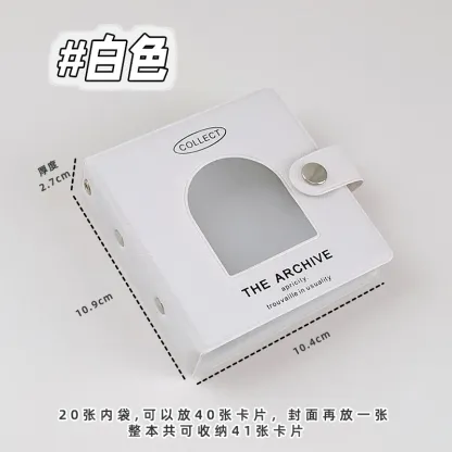 20 Pockets Large Loose-leaf Photo Album 3-inch Photocards Binder
