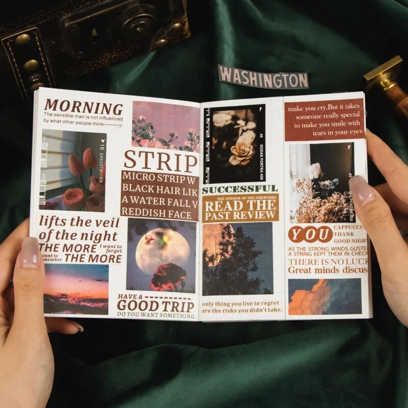 20pcs/lot Decor English Word Newspaper Stickers