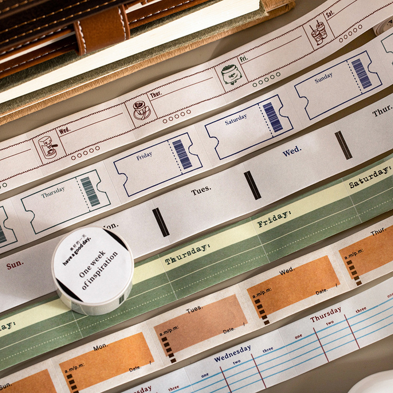 1 roll Vintage Date Label Tape