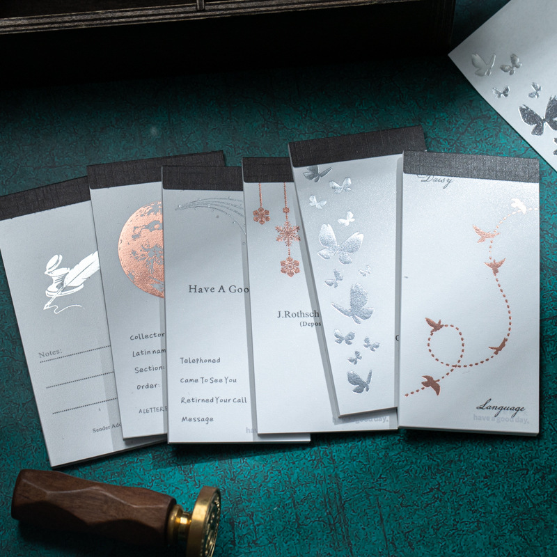 20Pcs/Pack Gold Plated Moon Line Snowflake Element Material Paper