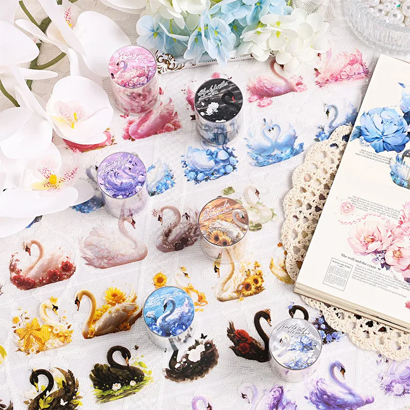 50mm*2m Fantasy Swan Theme PET Tape