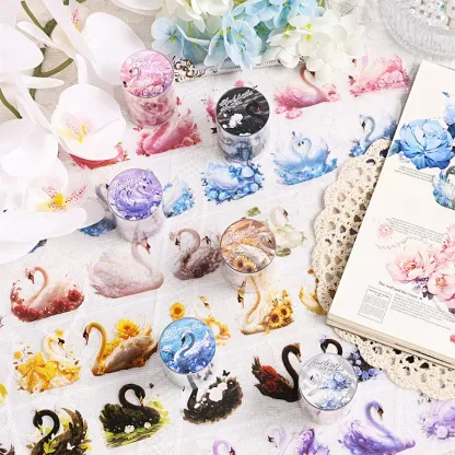 50mm*2m Fantasy Swan Theme PET Tape