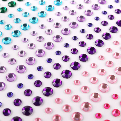 5 Pcs/Set Colored Diamond Decorative Stickers