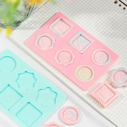 Multiple sizes wax seal stamp silicone mold pad