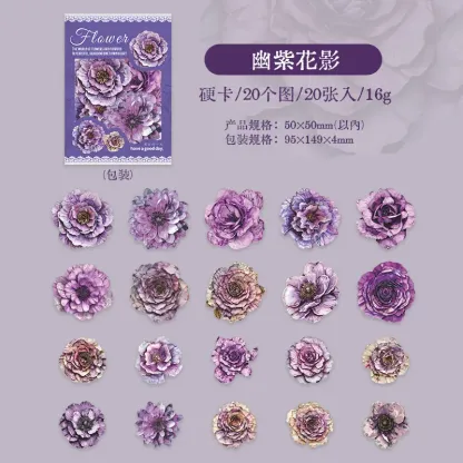 20pcs/1lo Flowers Collection Stickers