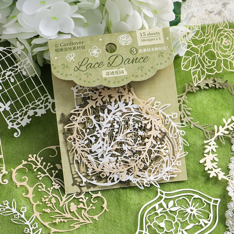 15pcs/lot Memo Pads Material Paper lace Paper