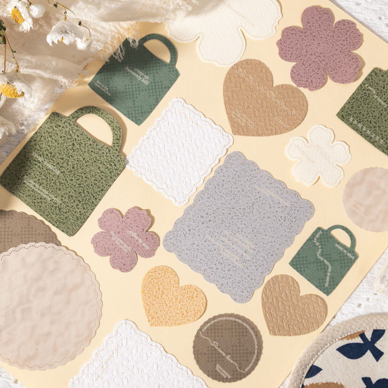 24Pcs/Pack Retro Basic Shape Material Paper