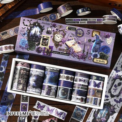 20 rolls/set Dark Gothic Theme Washi Tape Set
