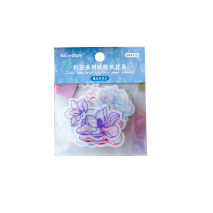 24pcs Floral Theme Material Paper