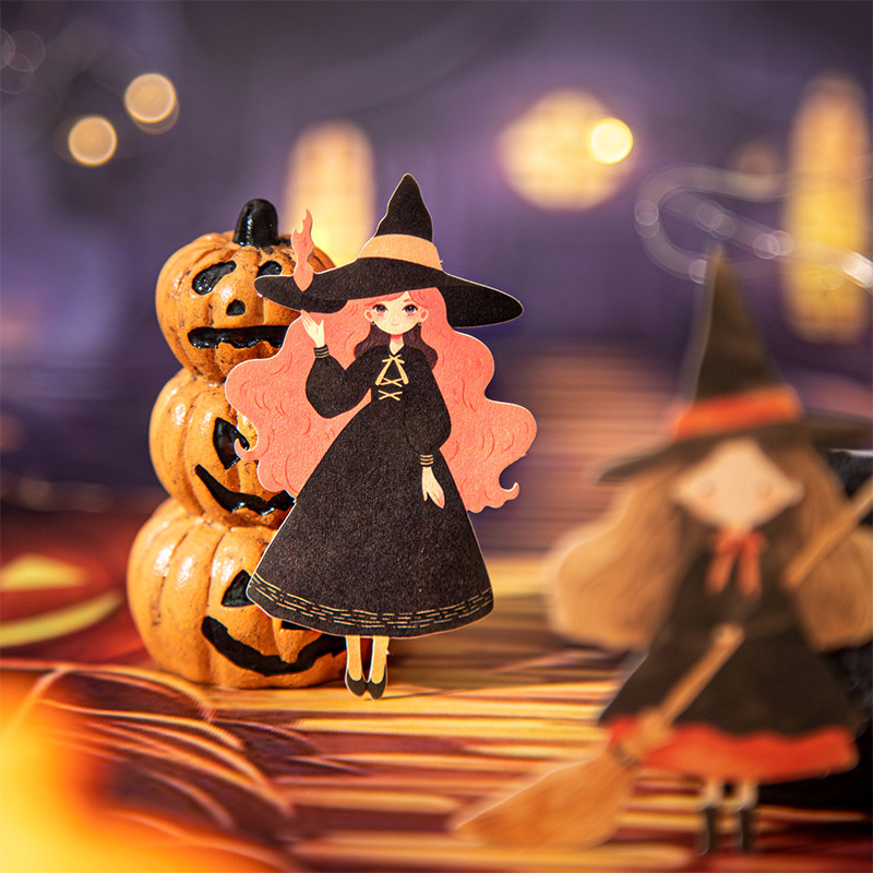 20 Pcs/Pack Magic Little Witch Themed PET Stickers