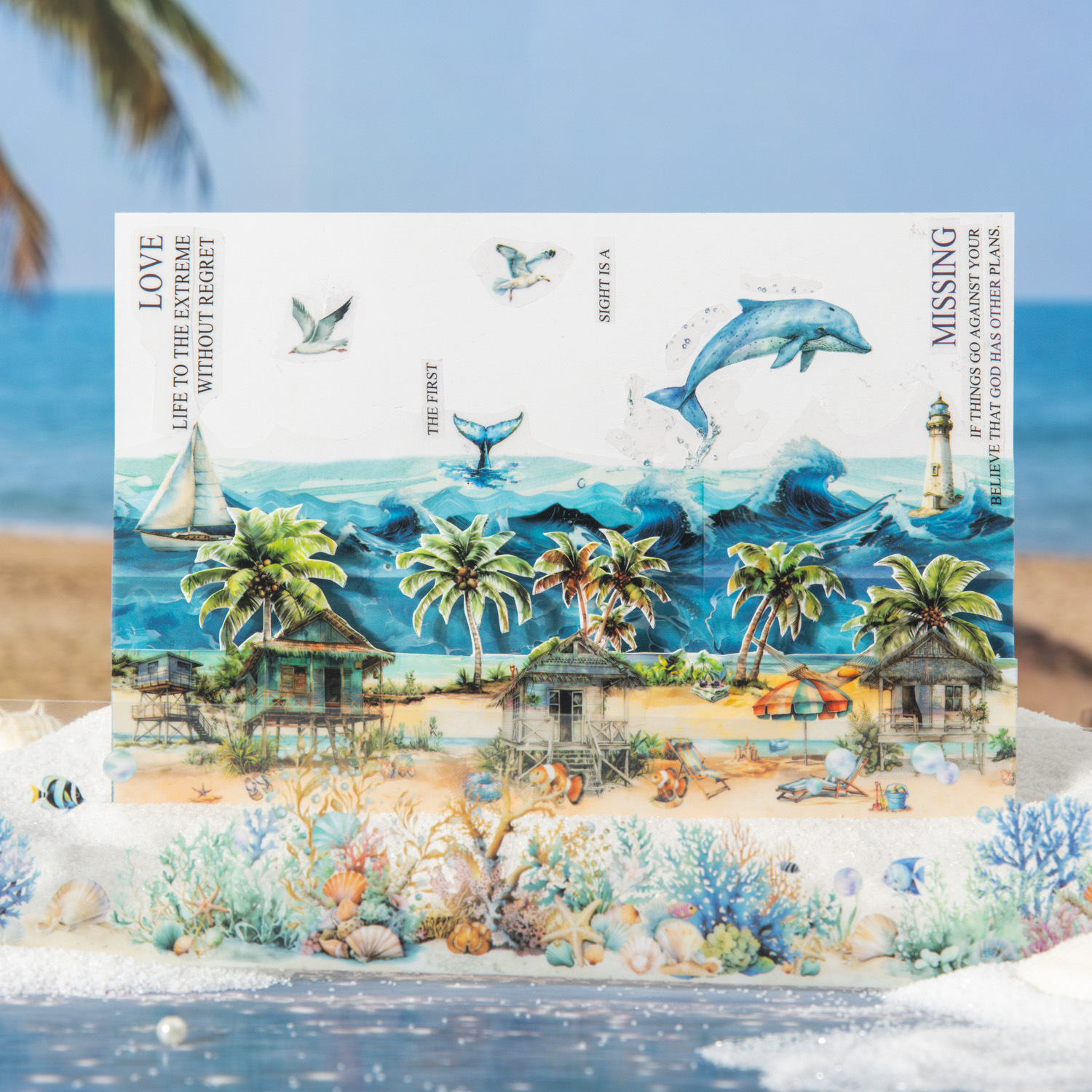 Summer Ocean Theme PET Tape 1.57*78.74 inch