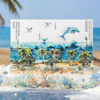 Summer Ocean Theme PET Tape 1.57*78.74 inch