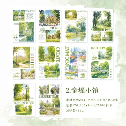 30pcs/lot Summer Landscape Theme Paper