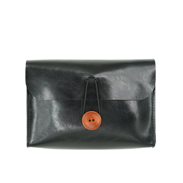 PU leather women's buckle bag box travel storage bag