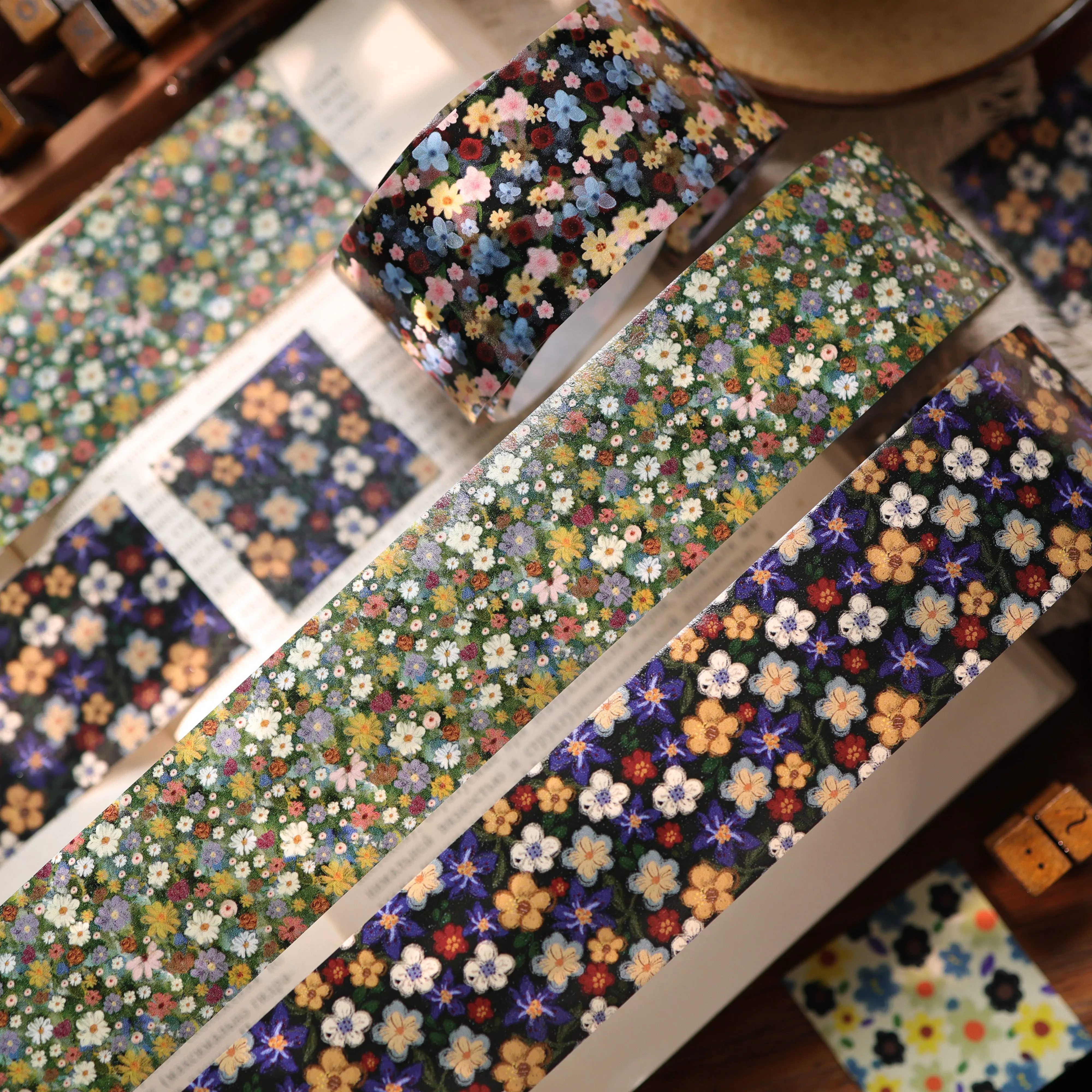 YIER Studio Small Floral painting Washi Tape 1.65*118.11 inch