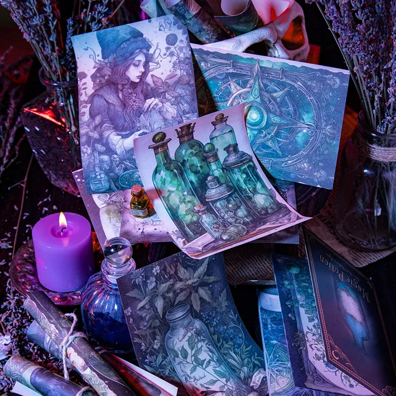 30pcs Retro Magic Potion Themed Scrapbook Paper