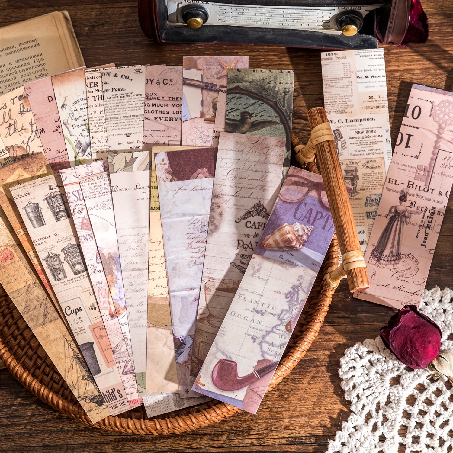 30 Sheets of Vintage Butterfly & Flower Stickers