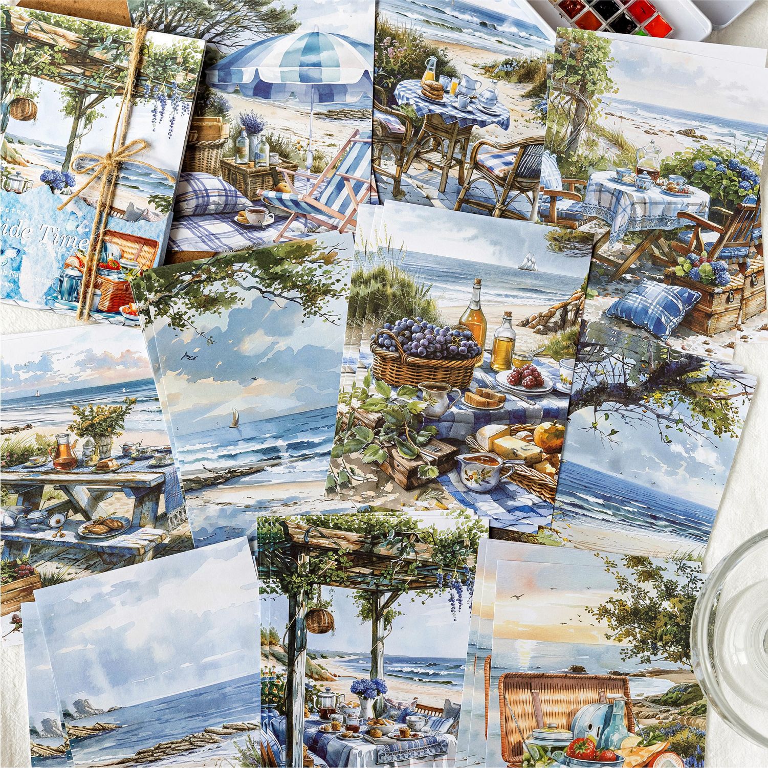30Pcs/Pack Picnic Camping Theme Material Paper