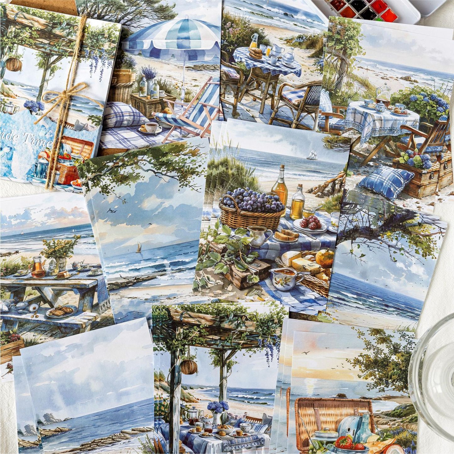 30Pcs/Pack Picnic Camping Theme Material Paper