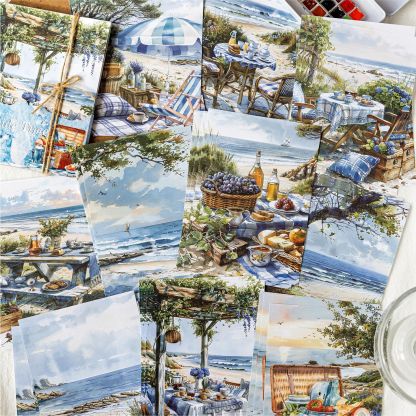 30Pcs/Pack Picnic Camping Theme Material Paper