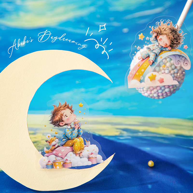 20 Pcs/Pack Summer Kids Themed PET Stickers