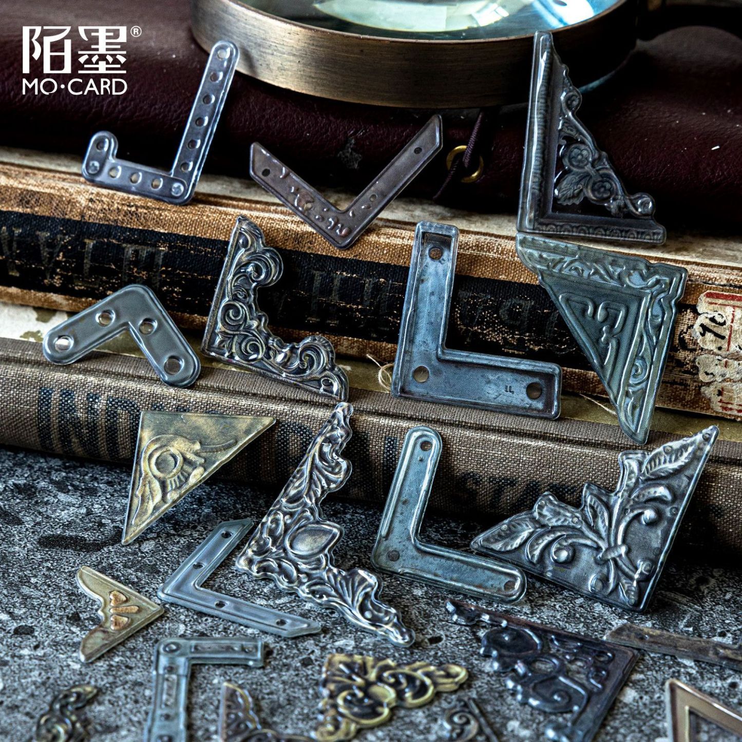 1Pcs/Pack Retro Embossed Frame Epoxy Sticker