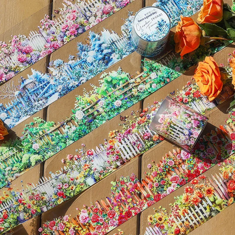 1pcs/lot Garden Fence Tapes for Scrapbooking Journal Planner DlY Crafts