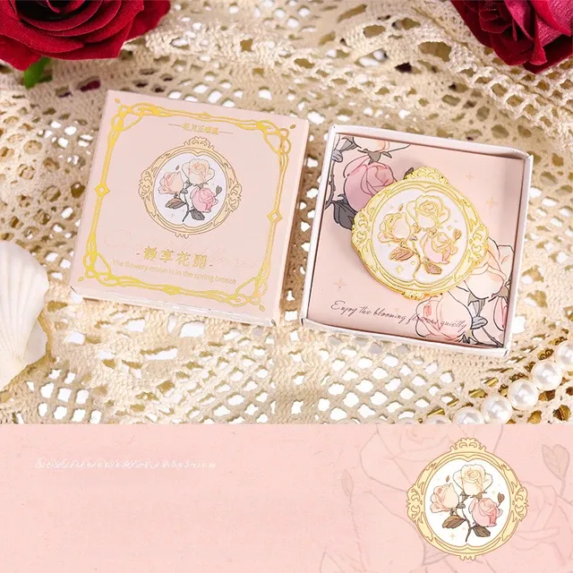 Metal clip flower scrapbook binder clip
