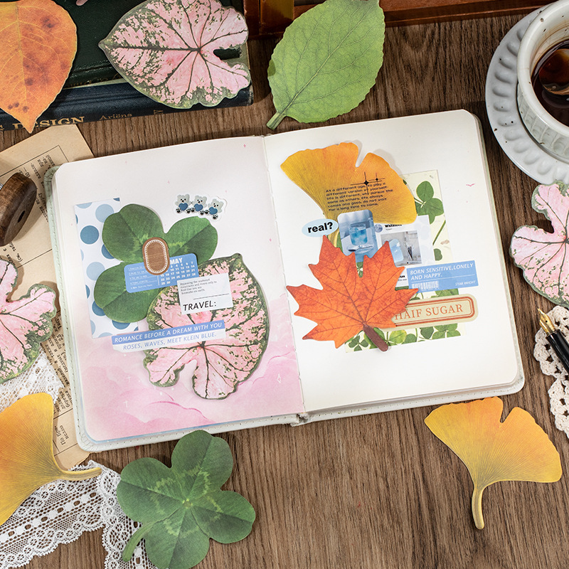 30Pcs/Pack Tropical Leaf Theme Stickers