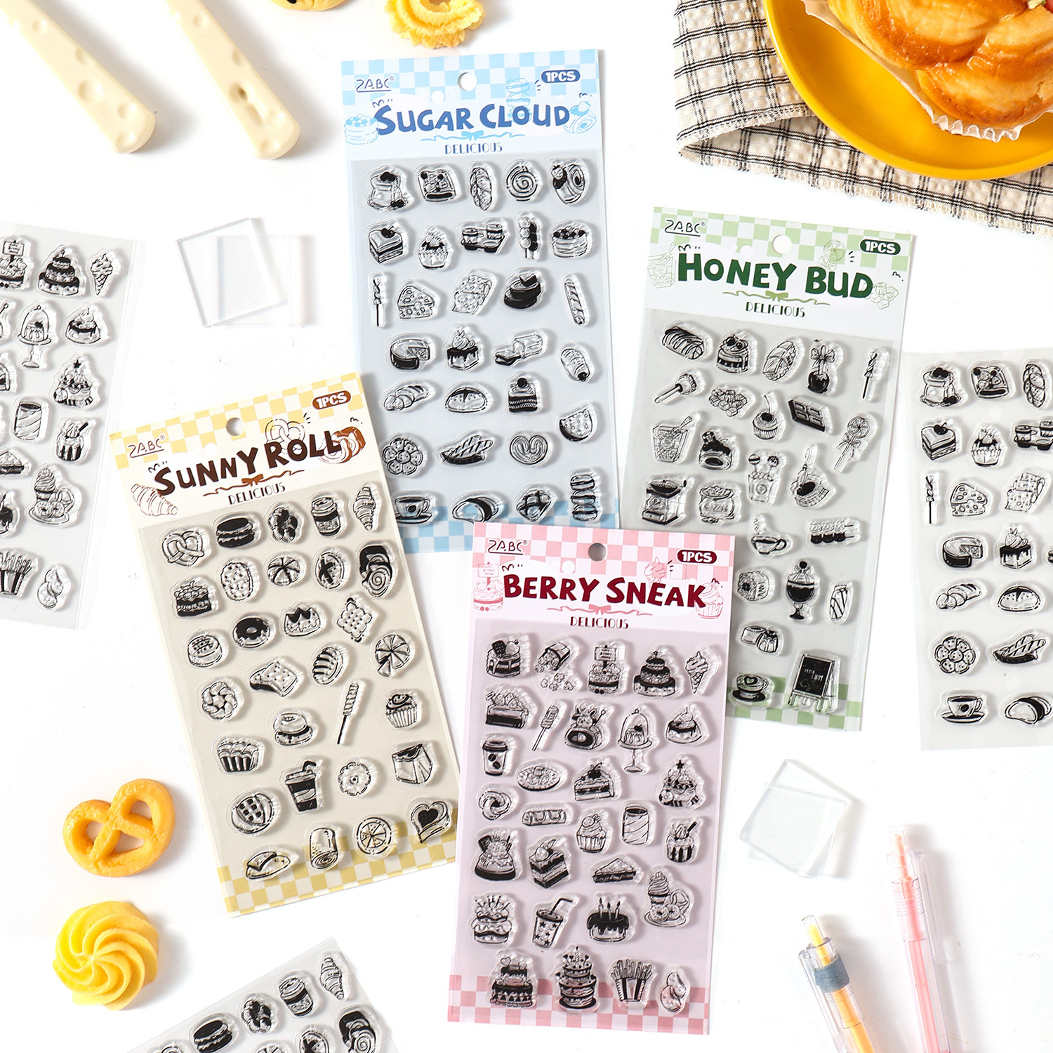 1pc Food Transparent Stamp