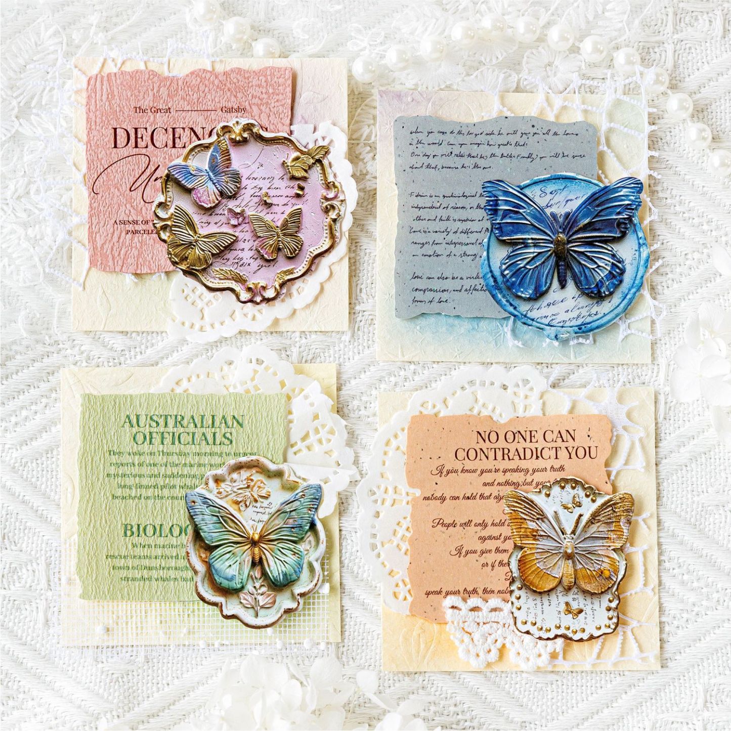 20 Pcs/Pack Stereo Embossed Butterfly Scrapbook Stickers