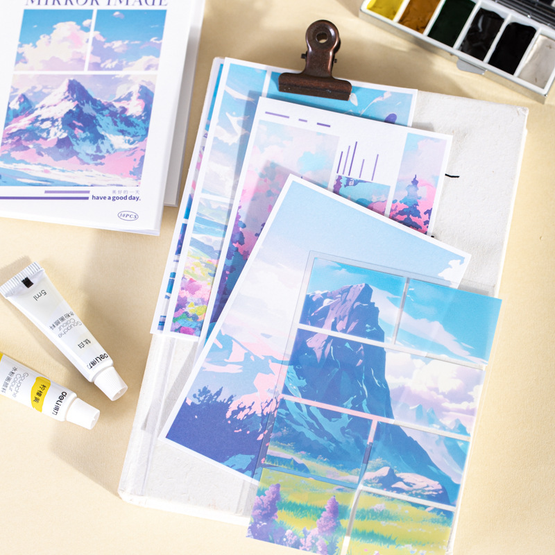 30Pcs/Pack Landscape Theme PET Stickers