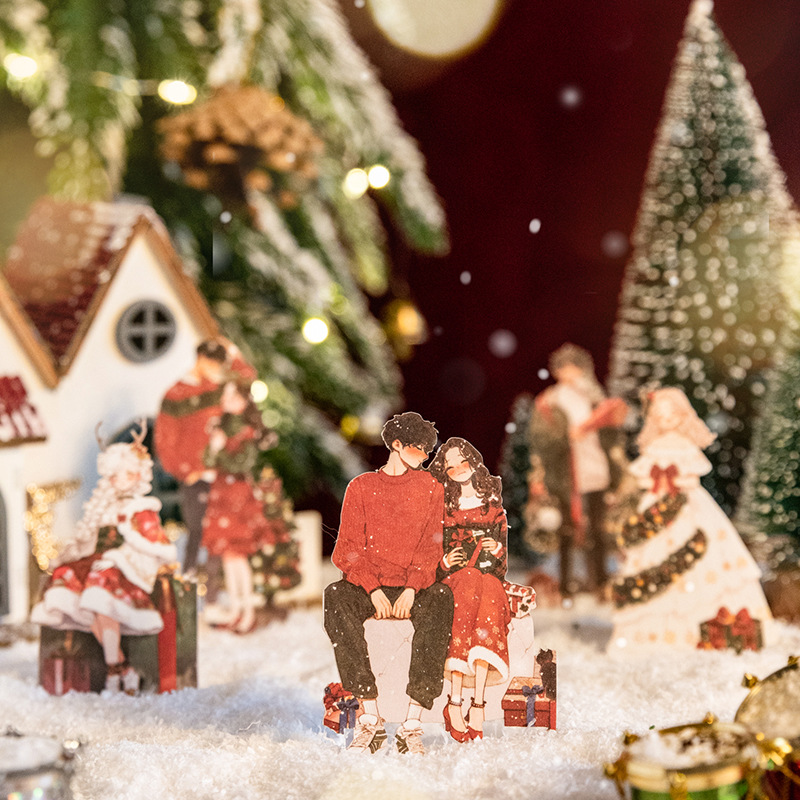 30Pcs/Pack Christmas Character Theme Stickers