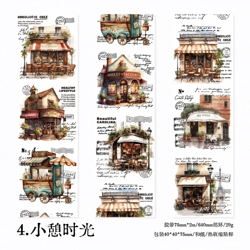 75mm*2m PET European architecture Washi Tape