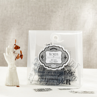 100 Pcs/Pack English Themed PET Stickers