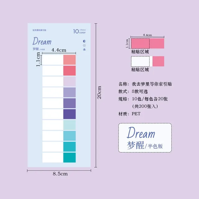 200 Pcs index labels writable for book label markings