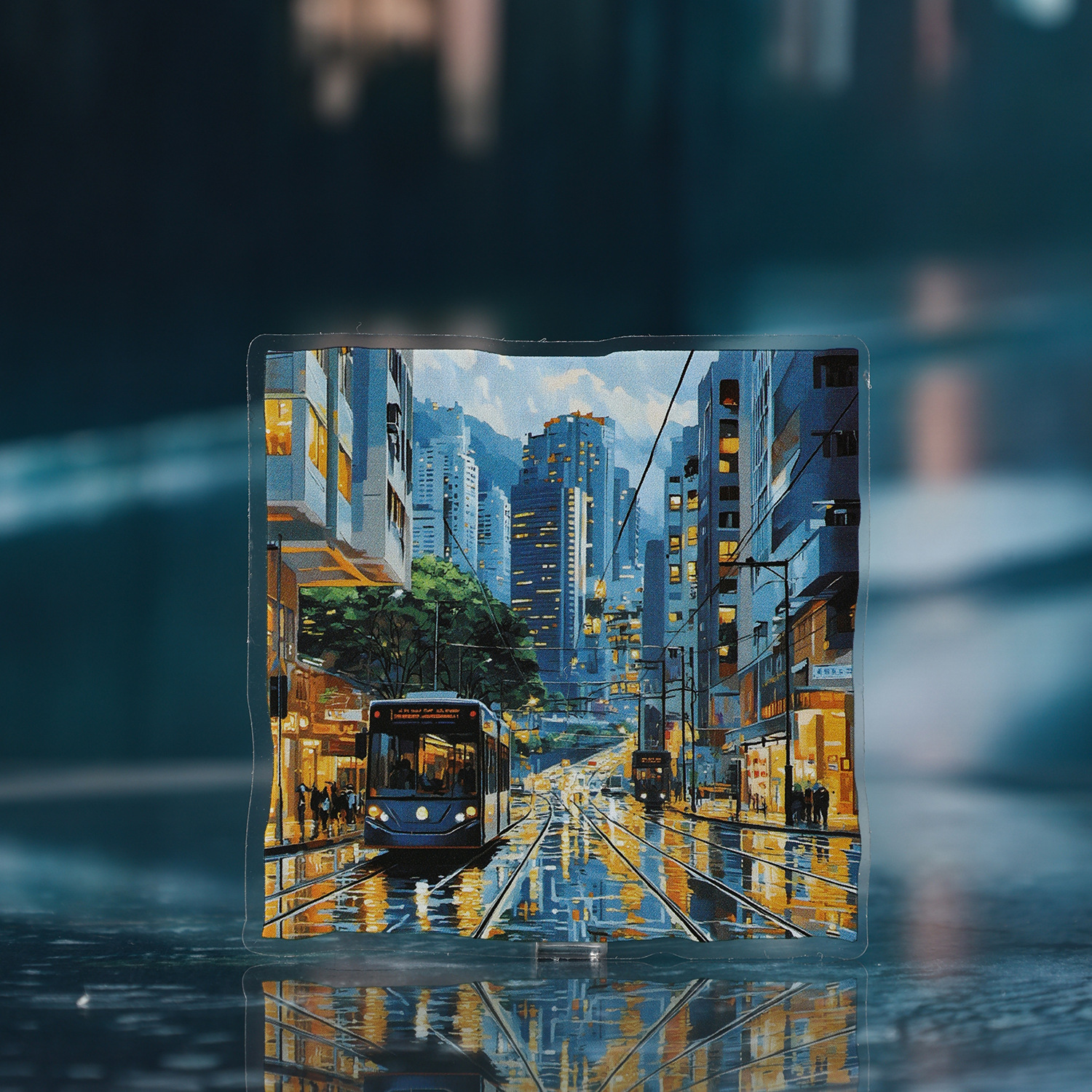 8 Pcs/Pack Misty Rainy Day Theme PET Stickers