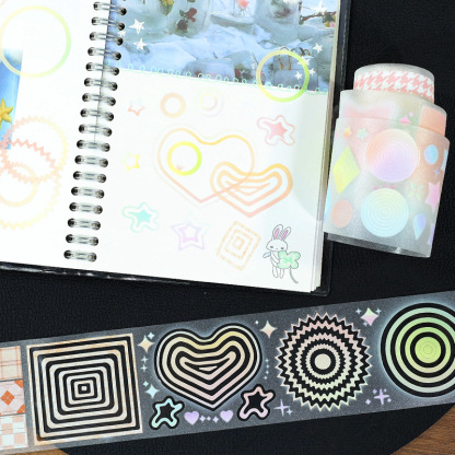 1roll Floral Stamp and Stone PET Tape Multiple Designs