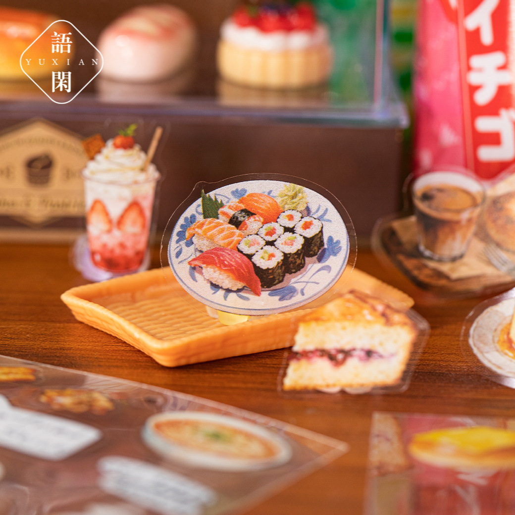 20Pcs Food Theme PET Stickers