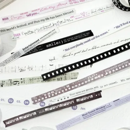 10mm/2m Retro text PET Tape
