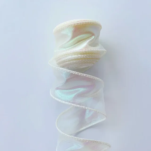 10 yards Rainbow Mermaid Ribbon Wave Edge Organza Lace Decoration