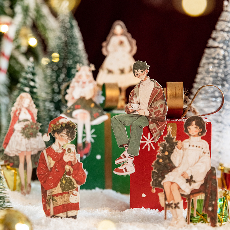 30Pcs/Pack Christmas Character Theme Stickers