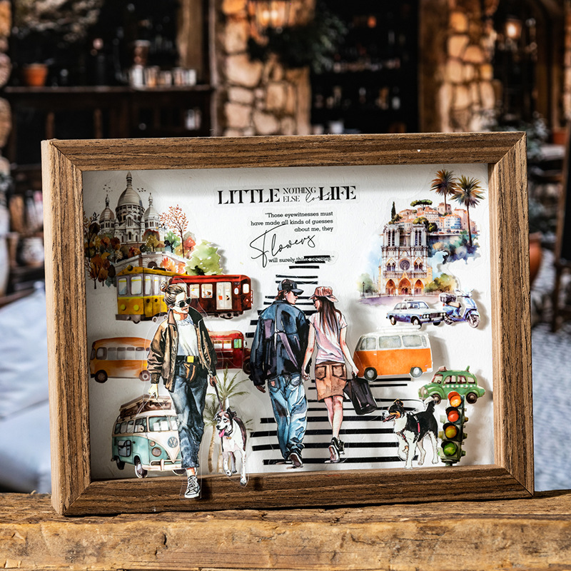 20pcs/Pack City Shopping People PET Stickers