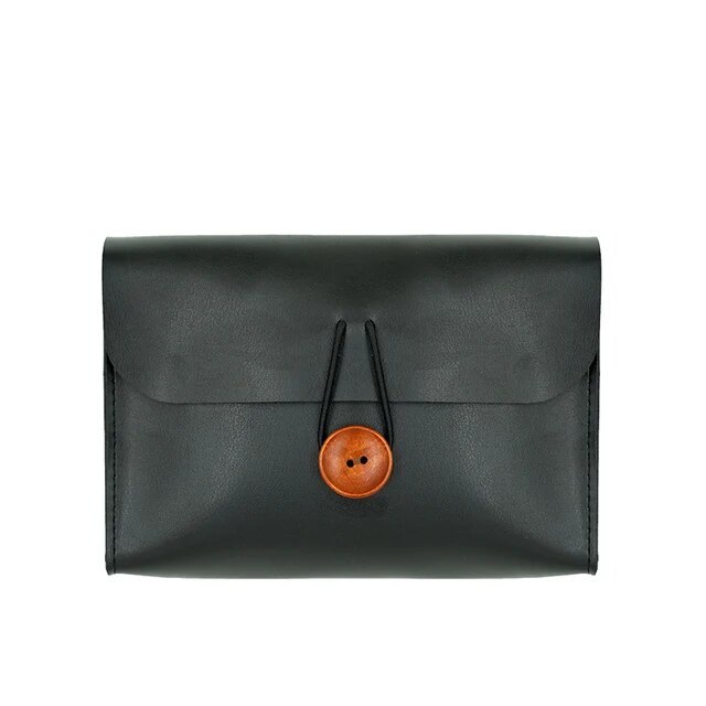 PU leather women's buckle bag box travel storage bag