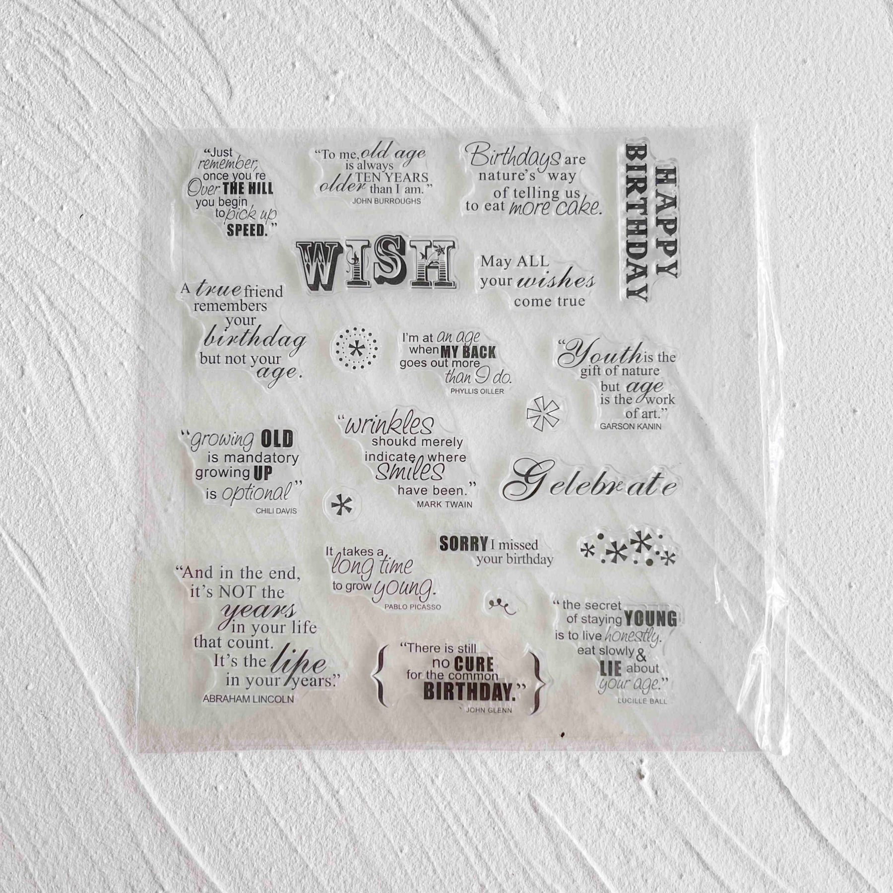 48 Style Clear Silicone Stamps for DIY Scrapbooking Card Making