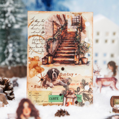 30Pcs Winter Girls Theme PET Stickers