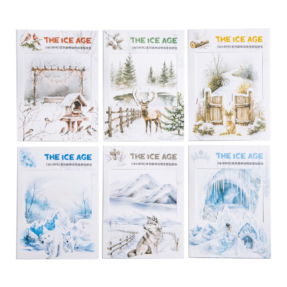 25Pcs/Pack Ice Age Animals Snow Theme PET Stickers